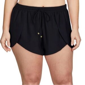 Swim Shorts Flowy 1X 16-18 Black Time and Tru New with Tags